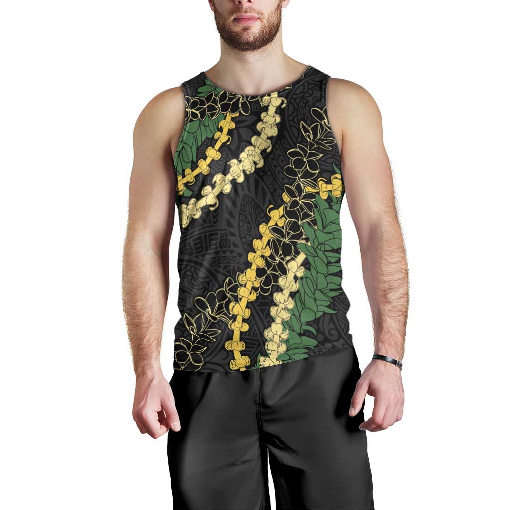 Hawaii Puakenikeni - Maile Lei Men Tank Top Obsidian Black