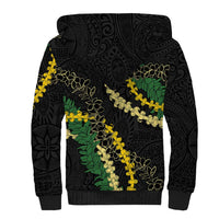 Hawaii Puakenikeni - Maile Lei Sherpa Hoodie Obsidian Black LT7 - Polynesian Pride