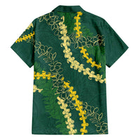 Hawaii Puakenikeni - Maile Lei Family Matching Long Sleeve Bodycon Dress and Hawaiian Shirt Sage Green LT7 - Polynesian Pride