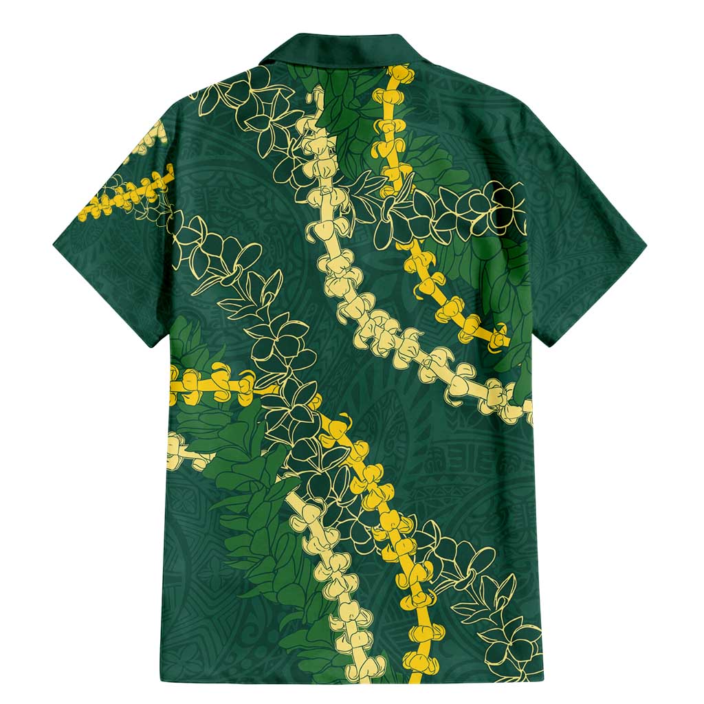 Hawaii Puakenikeni - Maile Lei Family Matching Mermaid Dress and Hawaiian Shirt Sage Green LT7 - Polynesian Pride