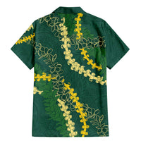 Hawaii Puakenikeni - Maile Lei Family Matching Mermaid Dress and Hawaiian Shirt Sage Green LT7 - Polynesian Pride