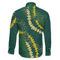 Hawaii Puakenikeni - Maile Lei Family Matching Summer Maxi Dress and Hawaiian Shirt Sage Green LT7 - Polynesian Pride