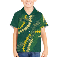 Hawaii Puakenikeni - Maile Lei Kid Hawaiian Shirt Sage Green LT7 Kid Sage Green - Polynesian Pride