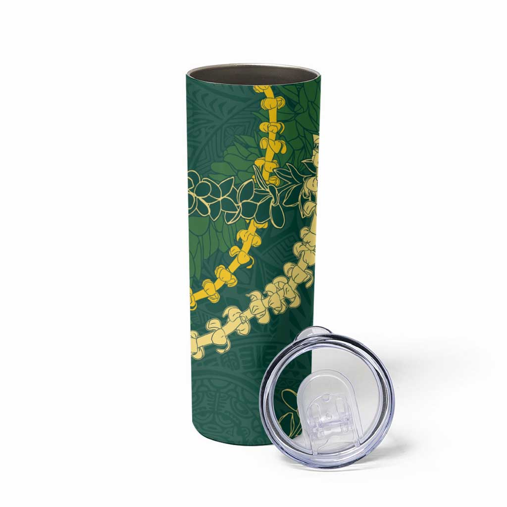 Hawaii Puakenikeni - Maile Lei Skinny Tumbler Sage Green LT7 - Polynesian Pride