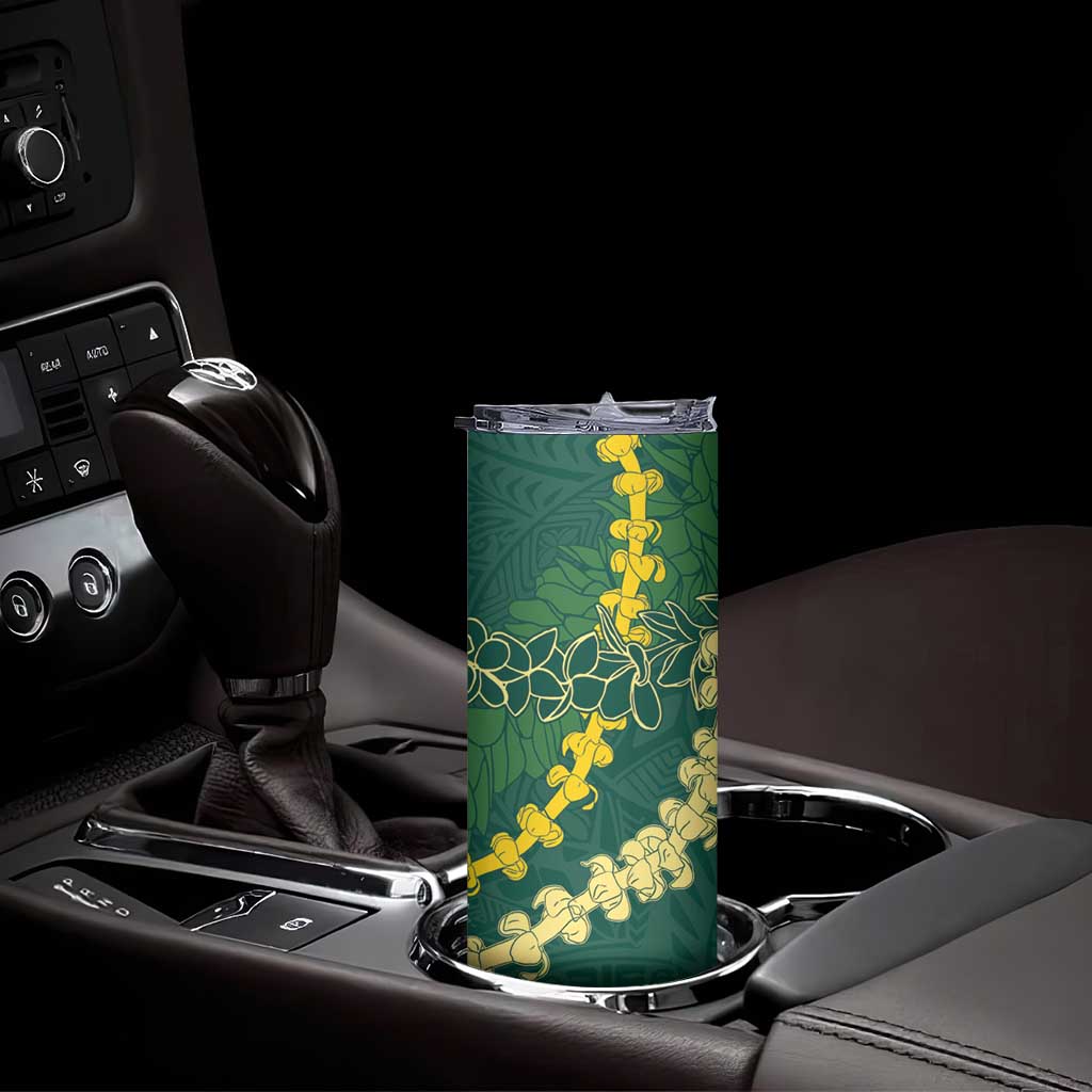 Hawaii Puakenikeni - Maile Lei Skinny Tumbler Sage Green LT7 - Polynesian Pride