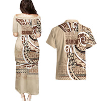 Samoa Siapo Classic Motif Couples Matching Puletasi and Hawaiian Shirt Manuia le tutoatasi o Samoa Independence LT7 - Polynesian Pride
