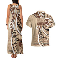 Samoa Siapo Classic Motif Couples Matching Tank Maxi Dress and Hawaiian Shirt Manuia le tutoatasi o Samoa Independence LT7 - Polynesian Pride