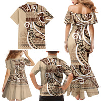 Samoa Siapo Classic Motif Family Matching Mermaid Dress and Hawaiian Shirt Manuia le tutoatasi o Samoa Independence LT7 - Polynesian Pride