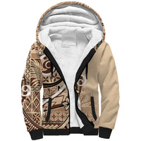 Samoa Siapo Classic Motif Sherpa Hoodie Manuia le tutoatasi o Samoa Independence LT7 Unisex Beige - Polynesian Pride