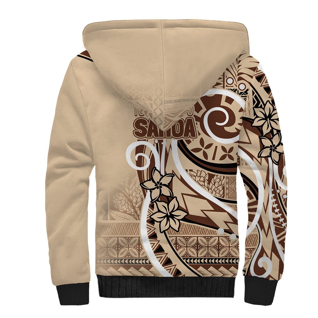 Samoa Siapo Classic Motif Sherpa Hoodie Manuia le tutoatasi o Samoa Independence LT7 - Polynesian Pride