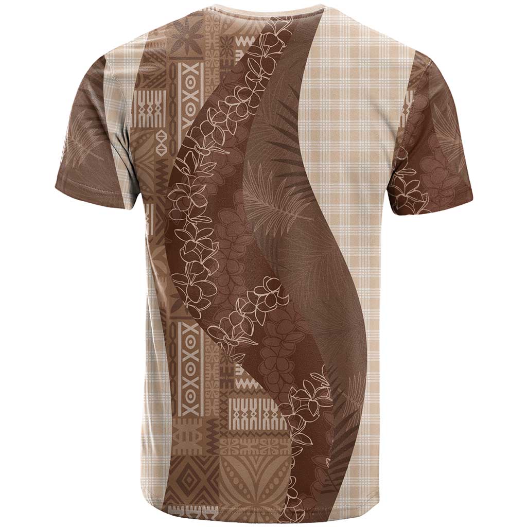 Polynesian Tribal Pattern Patchwork Picturesque T Shirt Mocha