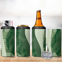 Polynesian Tribal Pattern Patchwork Picturesque 4 in 1 Can Cooler Tumbler Sage Green LT7 - Polynesian Pride