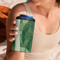 Polynesian Tribal Pattern Patchwork Picturesque 4 in 1 Can Cooler Tumbler Sage Green LT7 - Polynesian Pride