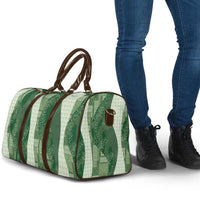 Polynesian Tribal Pattern Patchwork Picturesque Travel Bag Sage Green