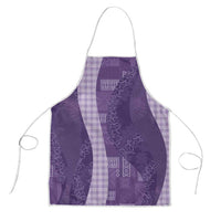 Polynesian Tribal Pattern Patchwork Picturesque Apron Deep Violet