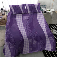 Polynesian Tribal Pattern Patchwork Picturesque Bedding Set Deep Violet