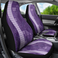 Polynesian Tribal Pattern Patchwork Picturesque Car Seat Cover Deep Violet