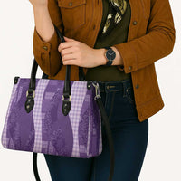 Polynesian Tribal Pattern Patchwork Picturesque Leather Bag Deep Violet