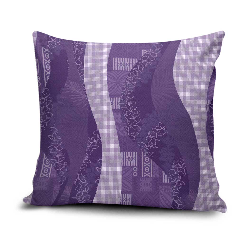 Polynesian Tribal Pattern Patchwork Picturesque Pillow Cover Deep Violet