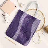 Polynesian Tribal Pattern Patchwork Picturesque Tote Bag Deep Violet