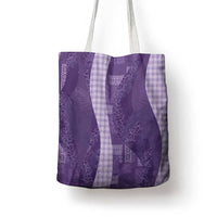 Polynesian Tribal Pattern Patchwork Picturesque Tote Bag Deep Violet