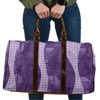 Polynesian Tribal Pattern Patchwork Picturesque Travel Bag Deep Violet