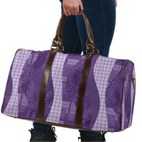 Polynesian Tribal Pattern Patchwork Picturesque Travel Bag Deep Violet