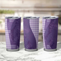 Polynesian Tribal Pattern Patchwork Picturesque Tumbler Cup Deep Violet