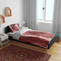 Polynesian Tribal Pattern Patchwork Picturesque Bedding Set Crimson