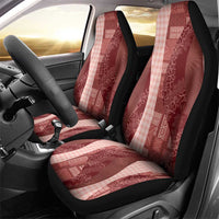 Polynesian Tribal Pattern Patchwork Picturesque Car Seat Cover Crimson