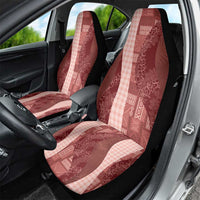 Polynesian Tribal Pattern Patchwork Picturesque Car Seat Cover Crimson