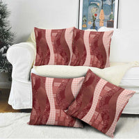 Polynesian Tribal Pattern Patchwork Picturesque Pillow Cover Crimson
