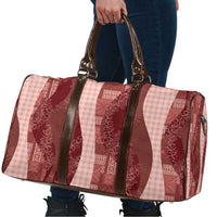 Polynesian Tribal Pattern Patchwork Picturesque Travel Bag Crimson