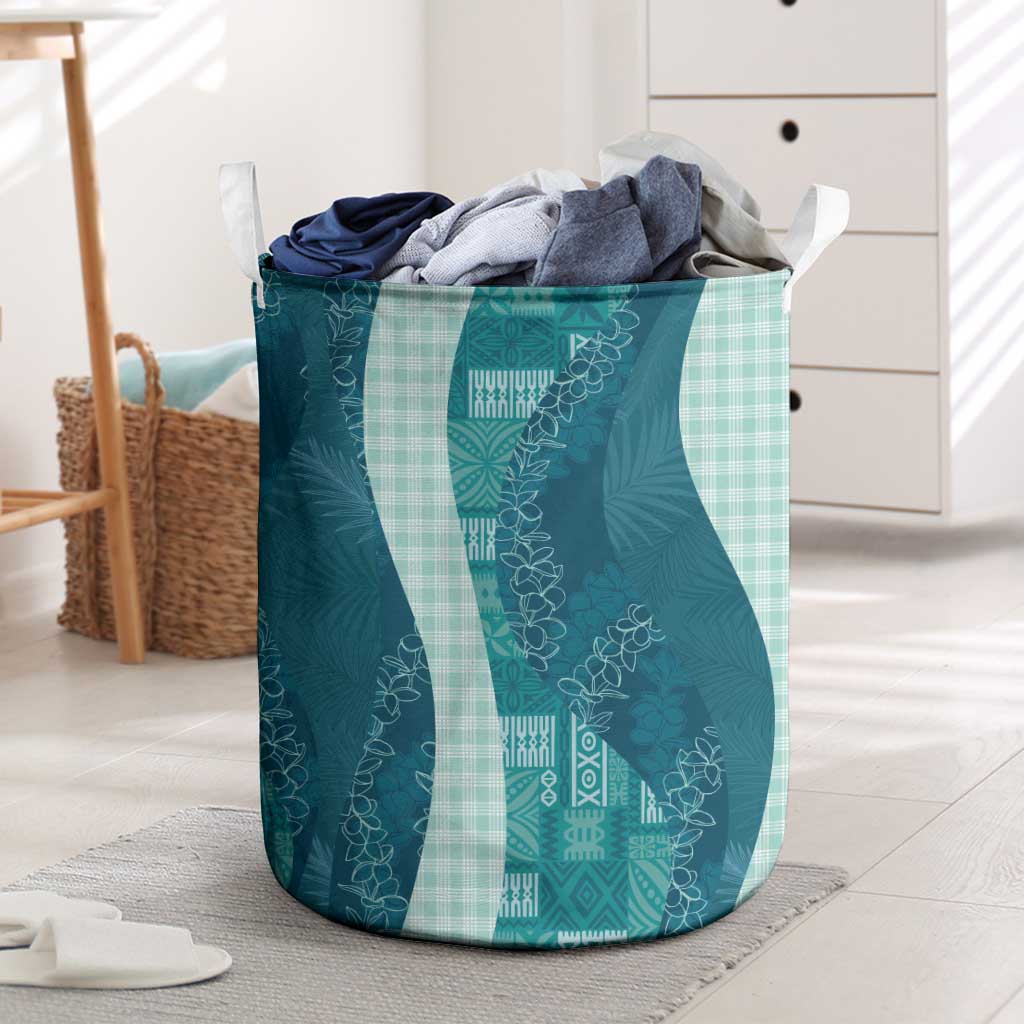 Polynesian Tribal Pattern Patchwork Picturesque Laundry Basket Oceanic