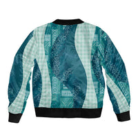 Polynesian Tribal Pattern Patchwork Picturesque Bomber Jacket Oceanic