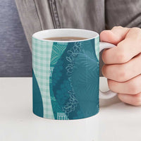 Polynesian Tribal Pattern Patchwork Picturesque Ceramic Mug Oceanic