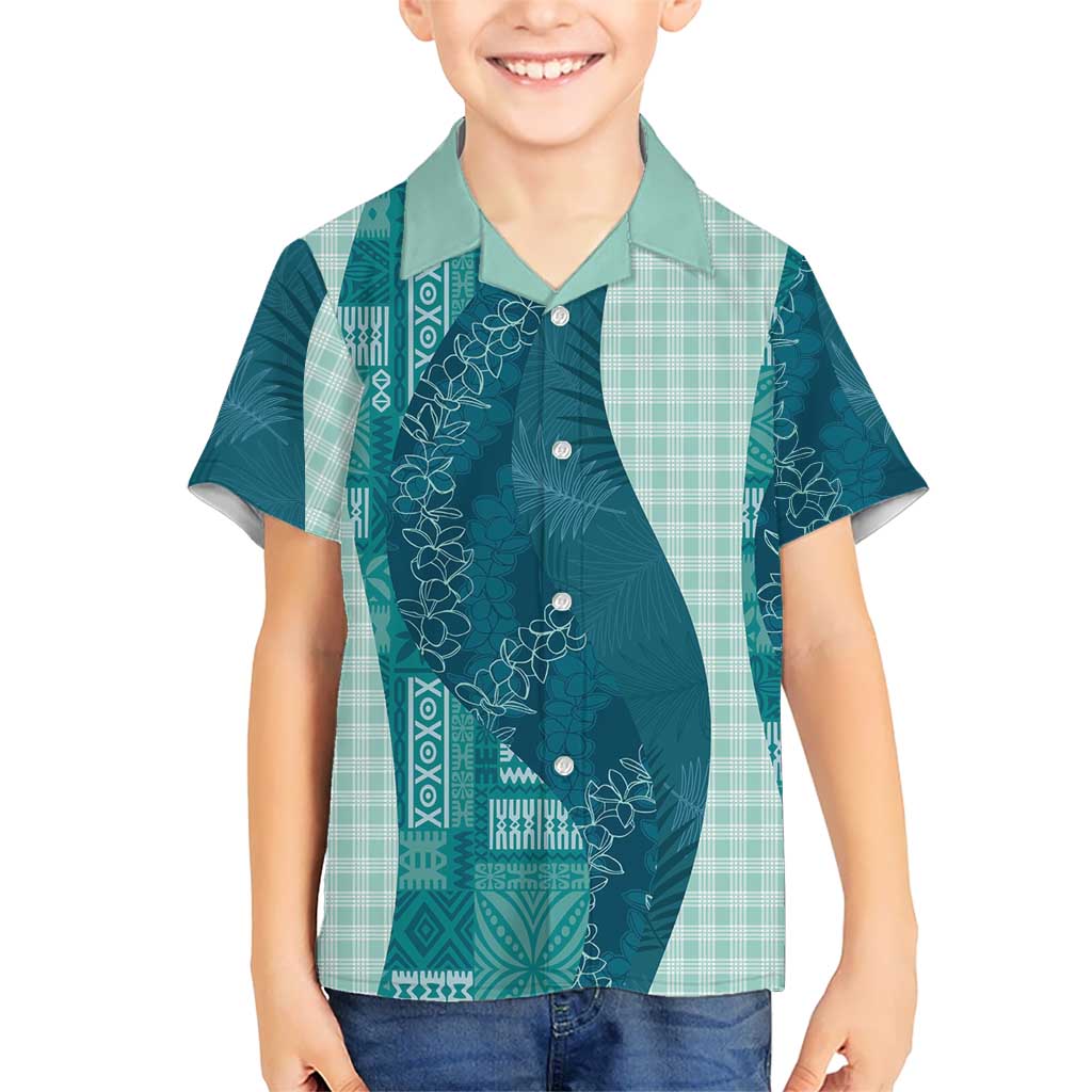 Polynesian Tribal Pattern Patchwork Picturesque Family Matching Tank Maxi Dress and Hawaiian Shirt Oceanic