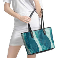 Polynesian Tribal Pattern Patchwork Picturesque Leather Tote Bag Oceanic
