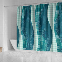 Polynesian Tribal Pattern Patchwork Picturesque Shower Curtain Oceanic