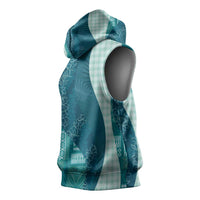 Polynesian Tribal Pattern Patchwork Picturesque Sleeveless Hoodie Oceanic LT7 - Polynesian Pride