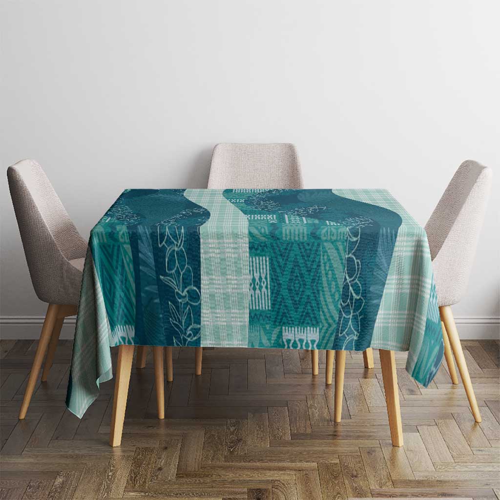 Polynesian Tribal Pattern Patchwork Picturesque Tablecloth Oceanic