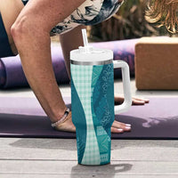 Polynesian Tribal Pattern Patchwork Picturesque Tumbler With Handle Oceanic