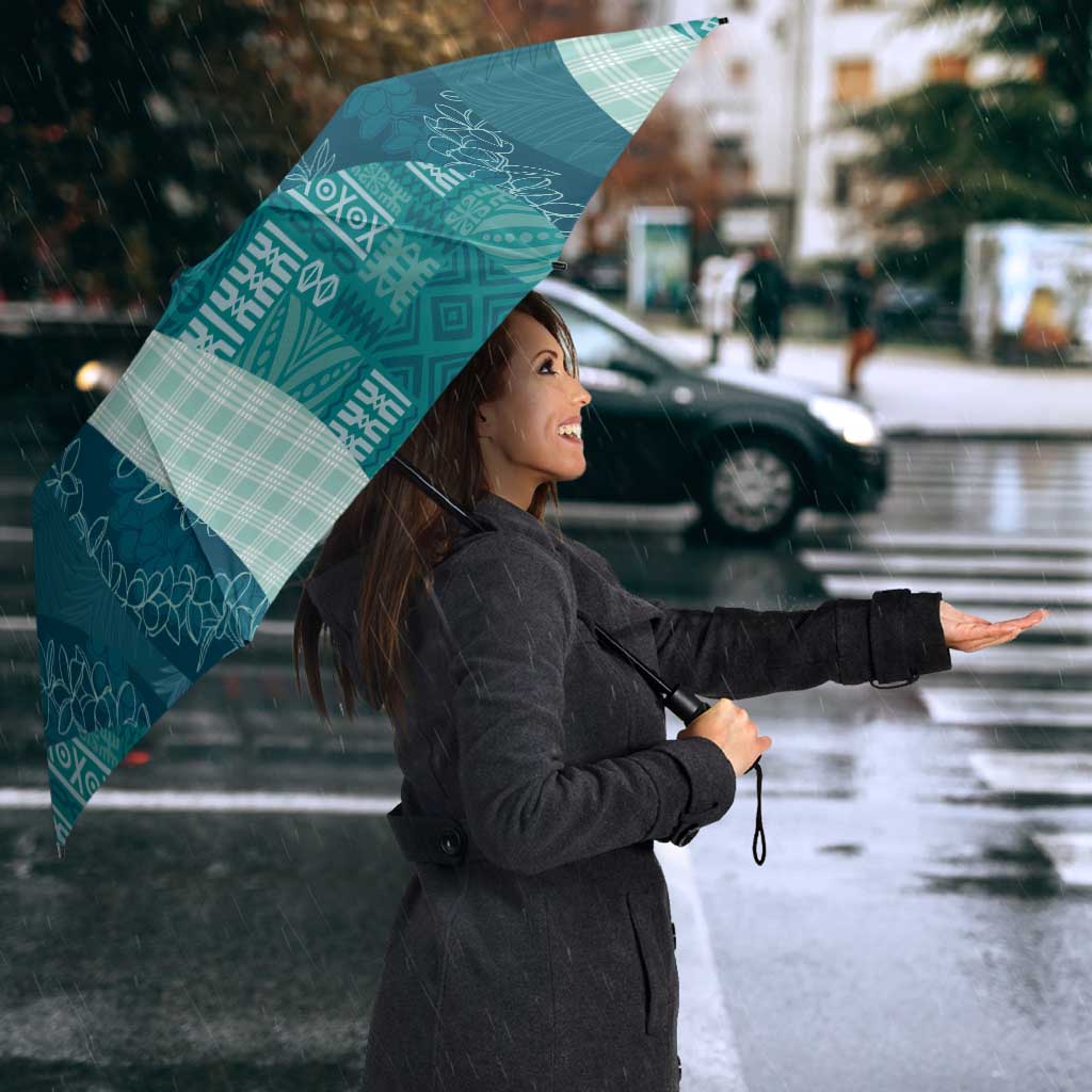 Polynesian Tribal Pattern Patchwork Picturesque Umbrella Oceanic
