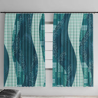Polynesian Tribal Pattern Patchwork Picturesque Window Curtain Oceanic