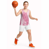 Polynesian Tribal Pattern Patchwork Picturesque Basketball Jersey Rose Pink