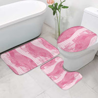 Polynesian Tribal Pattern Patchwork Picturesque Bathroom Set Rose Pink