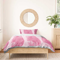 Polynesian Tribal Pattern Patchwork Picturesque Bedding Set Rose Pink