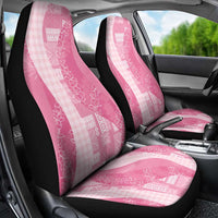 Polynesian Tribal Pattern Patchwork Picturesque Car Seat Cover Rose Pink
