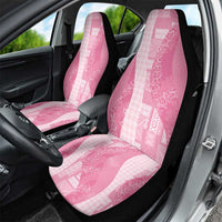 Polynesian Tribal Pattern Patchwork Picturesque Car Seat Cover Rose Pink