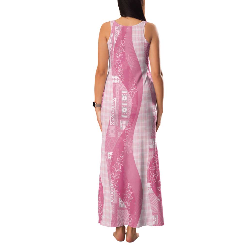 Polynesian Tribal Pattern Patchwork Picturesque Family Matching Tank Maxi Dress and Hawaiian Shirt Rose Pink LT7 - Polynesian Pride